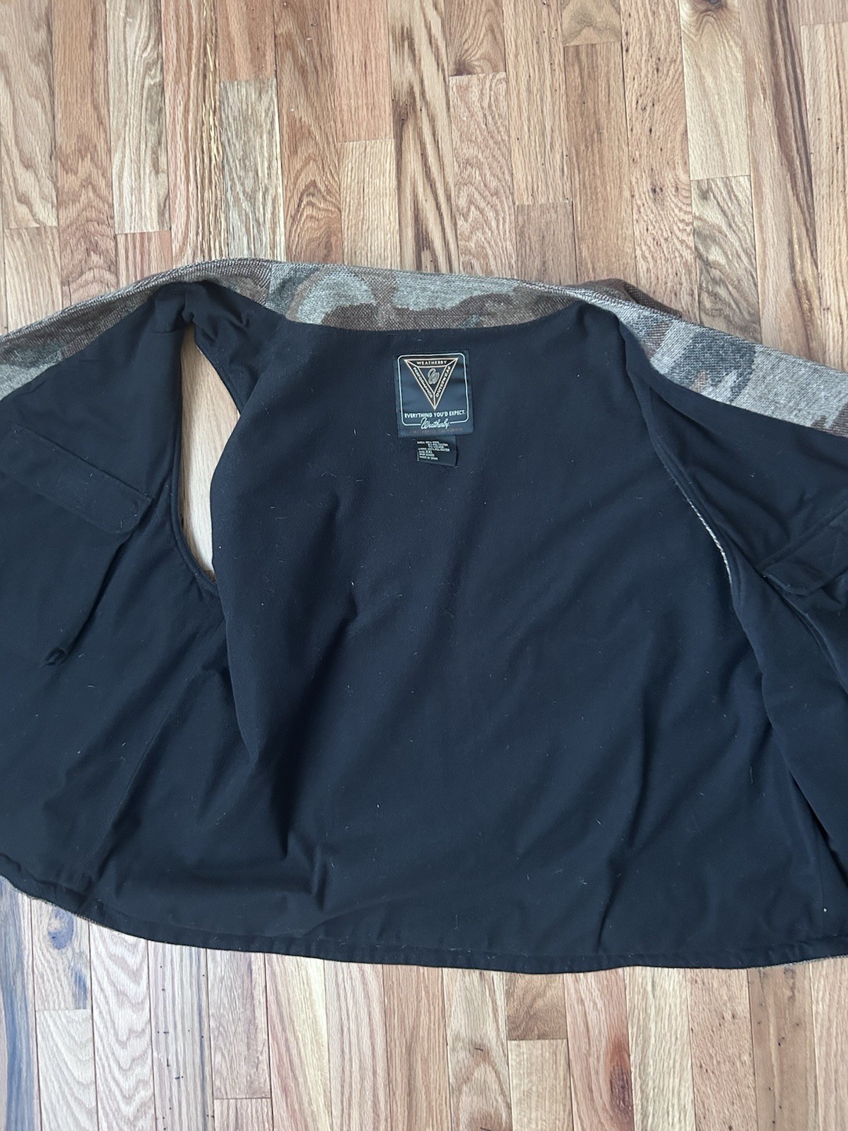 Weatherby Hunting Vest Mens 2XL Wool Blend Camo With Pockets Lined Outdoors