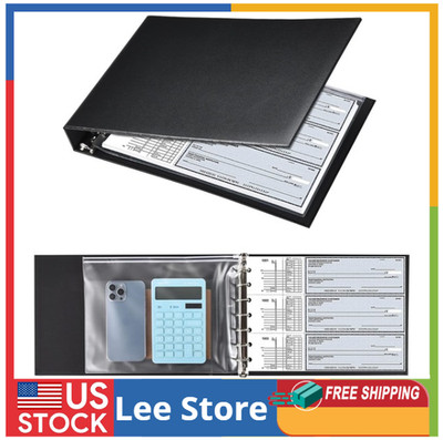 7 Ring Check Binder, 3-On-A-Page Business Checkbook Holder, 500 Checks Capacity