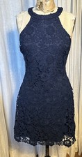Lulus Womens Navy Blue Lace Sleeveless Dress Sz XL Pre-owned 