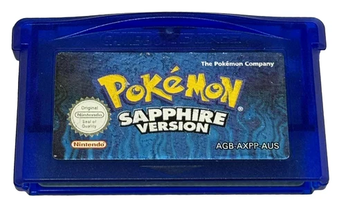 Pokemon Sapphire Version Nintendo Gameboy Advance Cartridge *New Battery*