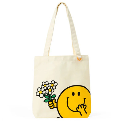 Sanrio MR.MEN LITTLE MISS Bus Design Mr.Happy Tote Bag Japan NEW