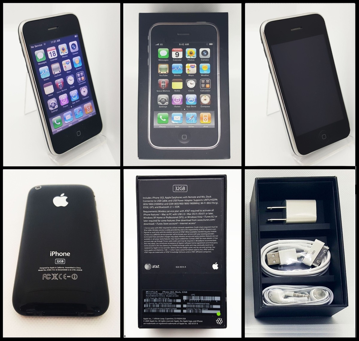 iPhone 3GS 32GB Black Mint Condition iOS 3.1.3 A1303 (GSM) RARE | eBay