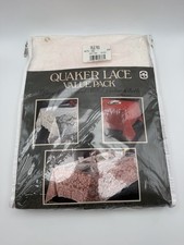 Vintage Quaker Lace Tablecloths Value Pack 60x80 Oval White Lace Red Solid