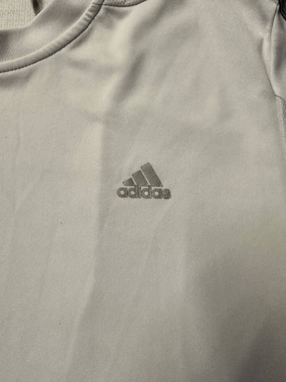 Adidas Men’s Short Sleeve Crew Neck Polo Shirt Medium White image 2