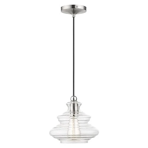 Livex Lighting, 52831-91, Everett, Pendant, Brushed Nickel with Chrome Finish - Image 4 of 4