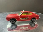VINTAGE 1973 Diecast Red CORGI JUNIORS WHIZZWHEELS FORD CAPRI Fire Chief