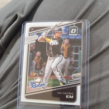 Panini 2021 Donruss Optic Ha-Seong Kim The Rookies TR9 Rookie Padres Card. rookie card picture