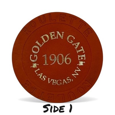 GOLDEN GATE CASINO LAS VEGAS NEVADA ROULETTE CHIP MARKED 
