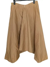 Issey Miyake Brown Baige Samurai Hakama Pants  Sarouel Drop Crotch Harem Pants