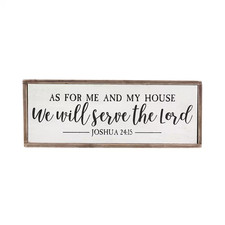 As for Me and My House We Will Serve the Lord Rustic Wood Wall Decorative Sign