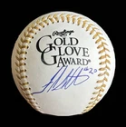 Frank White Signed Rawlings Gold Glove Baseball JSA COA Kansas City Royals 8x GG