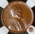 1942-D/D WHEAT CENT - FS-502 -NGC AU58 BN - DOUBLE MINT MARK (SCARCE)