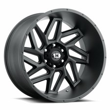 22 Vision 361 Spyder Satin Black 22x14 Wheel 5x5.5 5x139.7 -76mm Rim