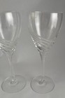 Lenox Windswept Swirl Lead Cut Crystal 7 7/8”  Wine Glass Set of 2 — photo 5