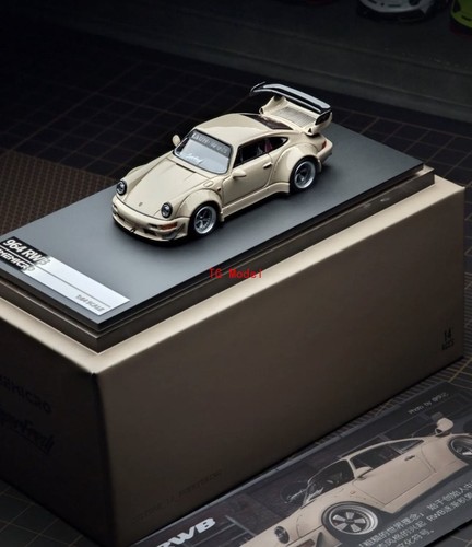 TG TM 1:64 GTShow Beige RWB 964 Classic Sports Model Diecast Metal Car New - Afbeelding 6 van 8