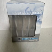 NIB Proguard VHS Tape storage Cases Pack 5 Clear Plastic VCR Case BRAND NEW