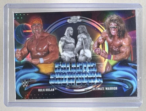 Hulk Hogan Ultimate Warrior 2026 Topps Cosmic Chrome WWE GS-12 Galactic Showdown