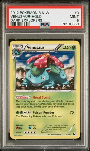 Venusaur Holo 3/108 Dark Explorers Pokemon PSA 9