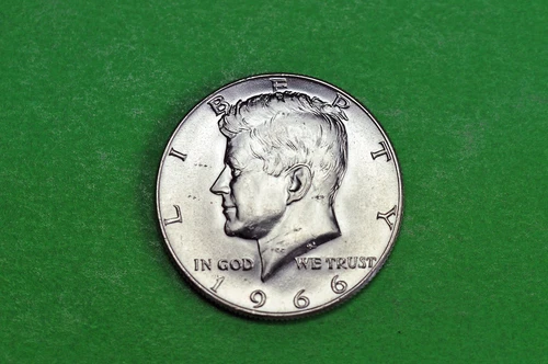 1966-P  GEM  BU  Mint State  Kennedy  SILVER  Half  Dollar (40% Silver)