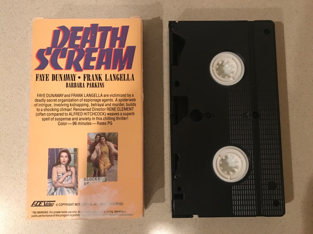 Death Scream (VHS, 1988) Faye Dunaway, Frank Langella, Barbara Parkins