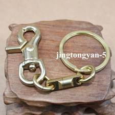 Brass Keychains Keyrings Belt Clip Wallet Bag Car Key Chain Holder Snap Clasps