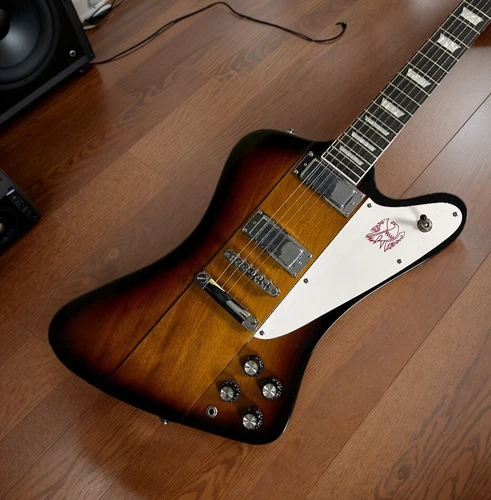 Firebird Electric Guitar Mahogany Body Vintage Sunburst Color H-H Pickups