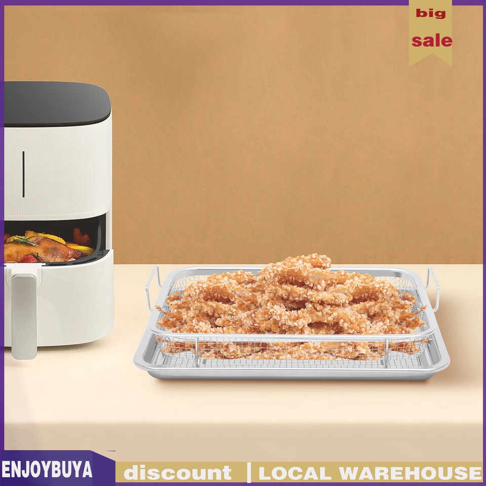 Air Fryer Basket For Oven 201 Stainless Steel Frying Basket Tray Non