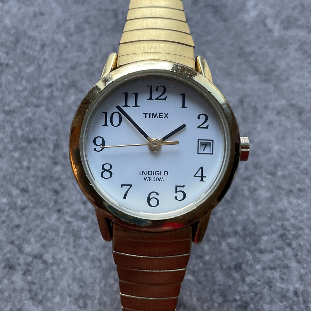 Women\'s Gold Analog Quartz Easy Reader Adjustable Luminous Round Classic Watch Timex Easy Reader Womens Watch Gold Tone Case White Dial  main image 3