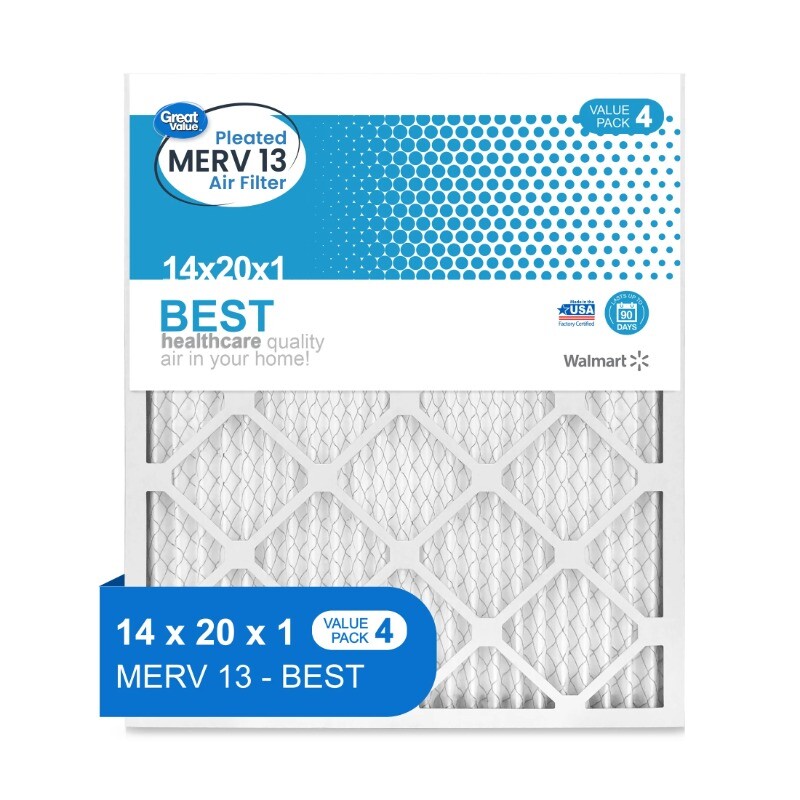 14x20x1 MERV 13 BEST HVAC Air and Furnance Filter Captures Dust 4 Filters Home
