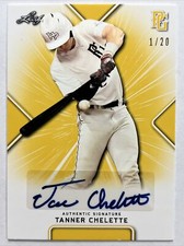 2021 LEAF PERFECT GAME TANNER CHELETTE AUTO 1/20