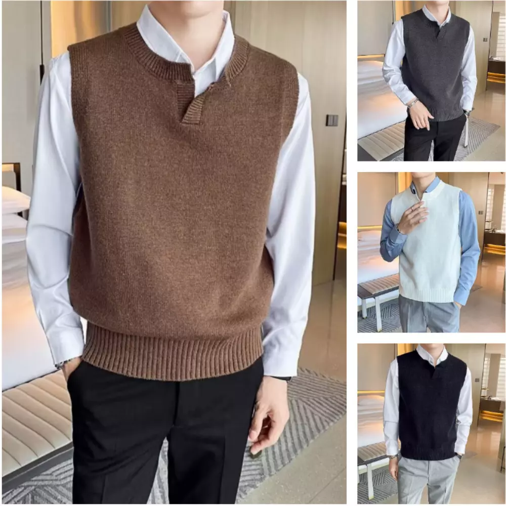 Mens top knitted waistcoat