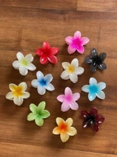Hawaiian Flower Hair Clips for Women, Plumeria Claw (per piece) buy 5 get 1 free