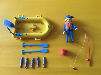 Playmobil 3574, Motore Blu Chiaro Per Barca Pescatore, Usato, Ricambio Z262 MER