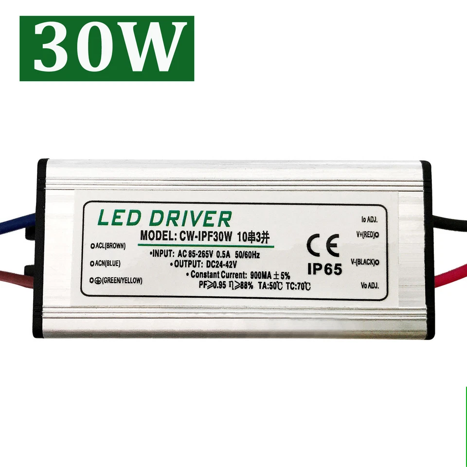 LED driver Power Supply 10W/20W/30W/50/70/100W transformer AC 85-265V Waterproof - Image 4 of 4