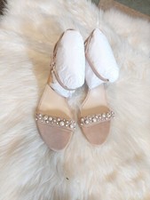 Michael Kors Simone Mid Sandal Suede Pearls Size 9.5