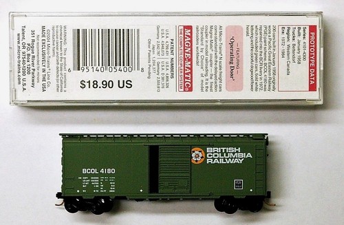 MTL Micro-Trains 20580 British Columbia BCOL 4180 40 pies vagón de carga de una sola puerta | Zustand: New