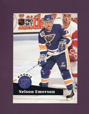 1991 Pro Set Nelson Emerson #557 Rookie -St. Louis Blues