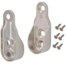 OVAL FULL KIT EXTRA STRONG WARDROBE CHROME HANGING RAIL MANY SIZES WITH SCREWS