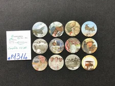 AAFES POGS, 4th Series/Printing,12 POGS, 5c COMPLETE set, #P1314, EXCELLENT
