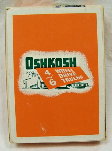 Vintage OSHKOSH 4/6 Wheel Drive Trucks PLAYING CARDS, NEW UNOPENED