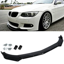 For BMW E90 E92 320i 328i Front Bumper Lip Spoiler Splitter Gloss Black ABS