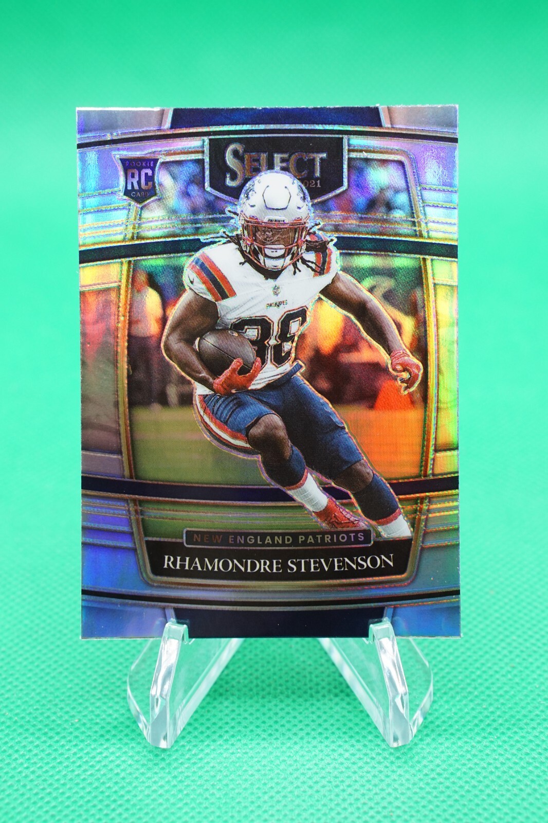 (2 Cards) 2021 Select Base Concourse Silver Prizm #75 Rhamondre Stevenson CDW