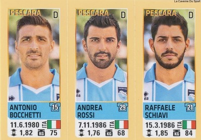 714 BOCCHETTI - ROSSI # PESCARA FUSSBALL ITALIEN FUSSBALLSPIELER 2014 PANINI STICKER
