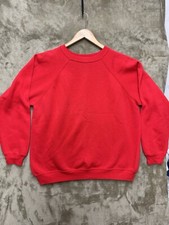 Vintage Hanes Herway Sweatshirt Womens Large Red Her Way Crewneck Made In USA