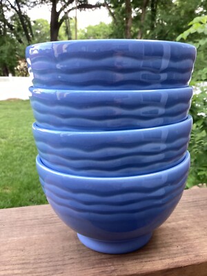 x4 NATURE BLUE by Vista Alegre Soup Salad Cereal Bowls 8-3/4