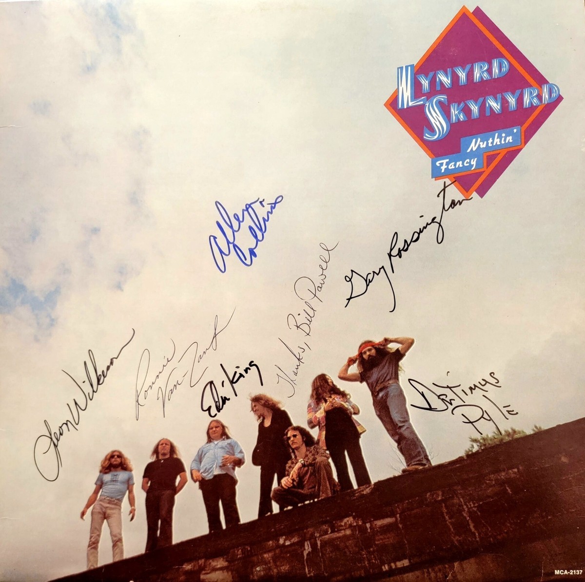 Lynyrd Skynyrd Signed LP Album Includes Ronnie Van Zant Autograph