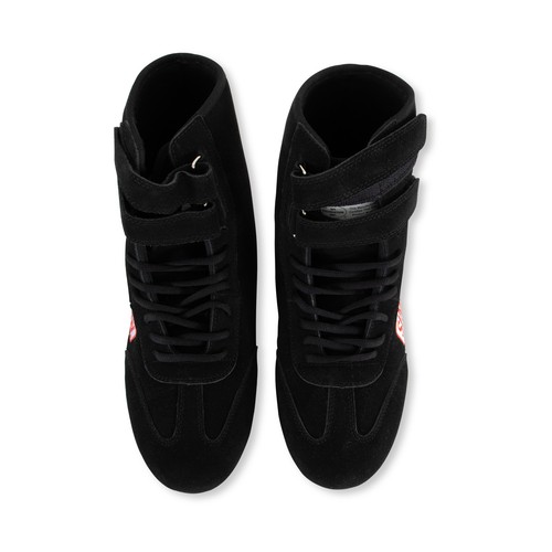 Simpson Racing Hightop Shoes- Satin Suede Toe - Classic Style - Size: 12 - Black - Foto 6 di 8