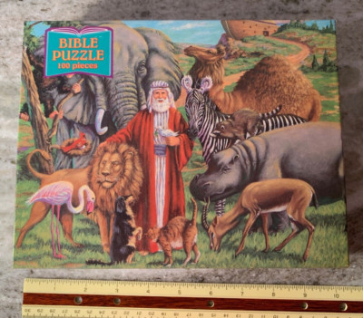 Vintage 1985 Noah's Ark 1 Bible Puzzle 100 Pieces #75913-1