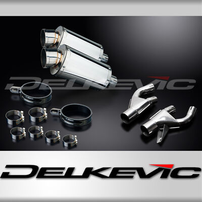 Yamaha VMX1200 V-Max 1984-2007 Slip On 9'' Oval Stainless Exhaust Muffler Kit