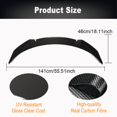 DRY Carbon Heckspoiler Spoiler Flügel Lippe Passt für Tesla Model Y 2019-2023 - Bild 6 von 9